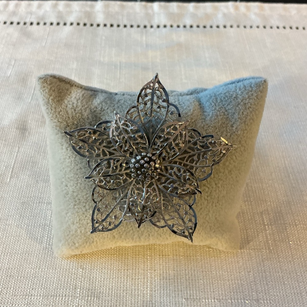 Corocraft Silver Tone Brooch